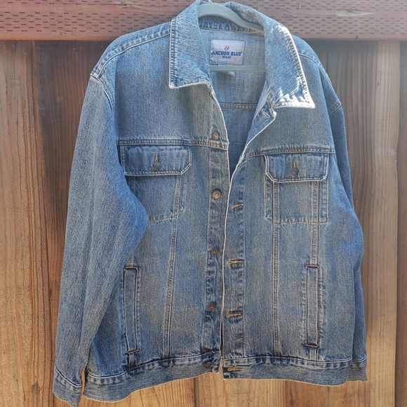 Anchor blue denim jacket size Large - Picture 3 of 16